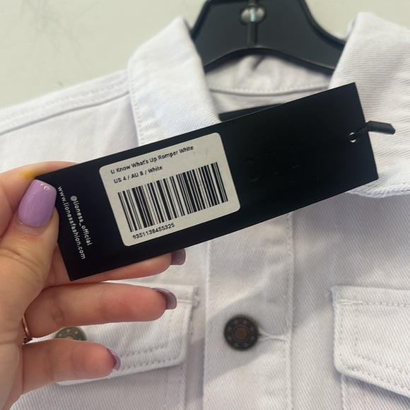 Lioness U Know What’s Up Romper White Size Small NWT - Picture 3 of 4